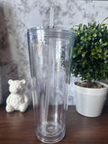 Custom 24 oz Acrylic Snowglobe Tumbler