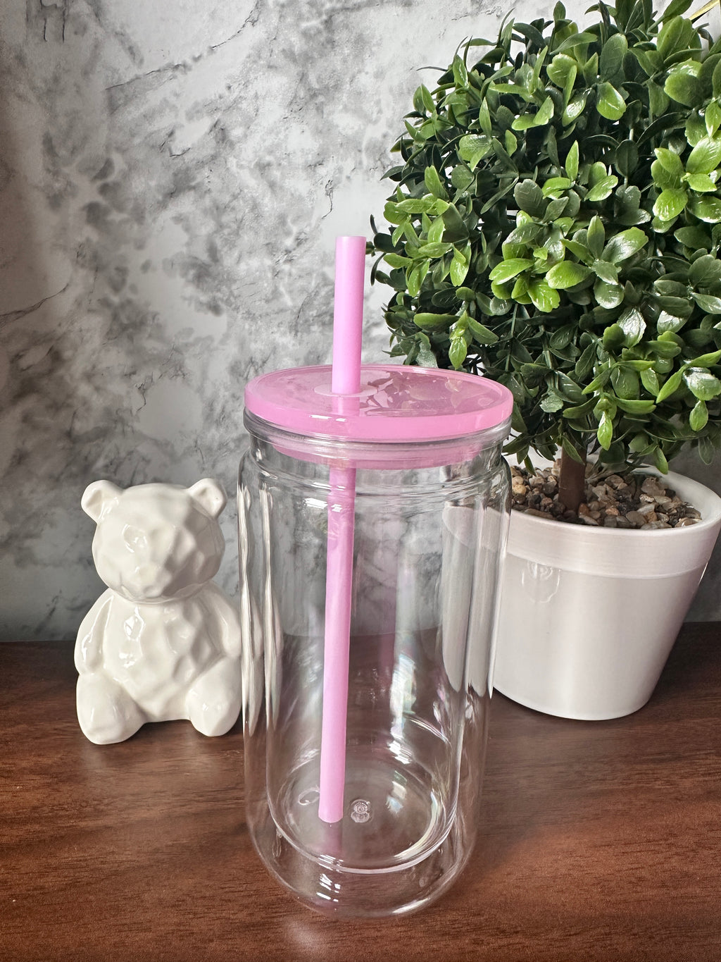 Custom 16 oz Acrylic Snowglobe Tumbler