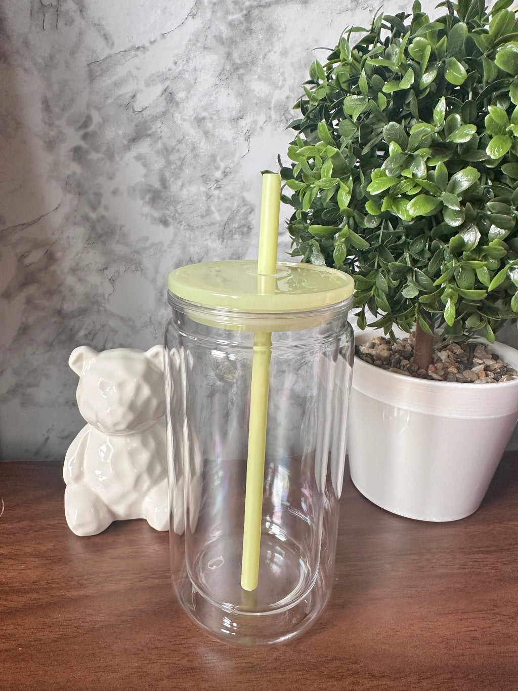 Custom 16 oz Acrylic Snowglobe Tumbler