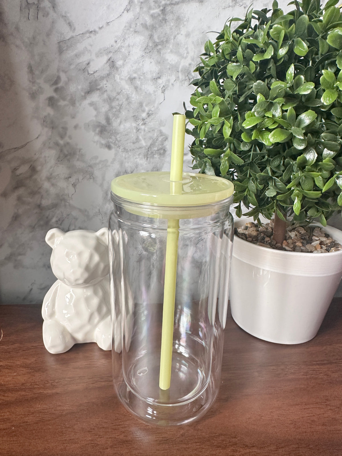 Custom 16 oz Acrylic Snowglobe Tumbler
