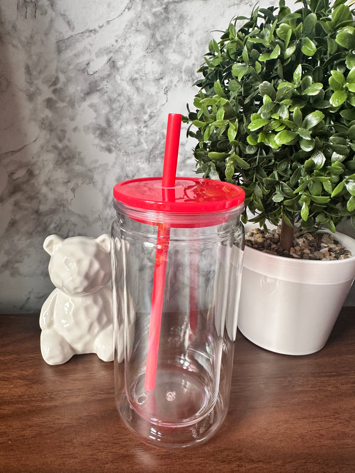 Custom 16 oz Acrylic Snowglobe Tumbler