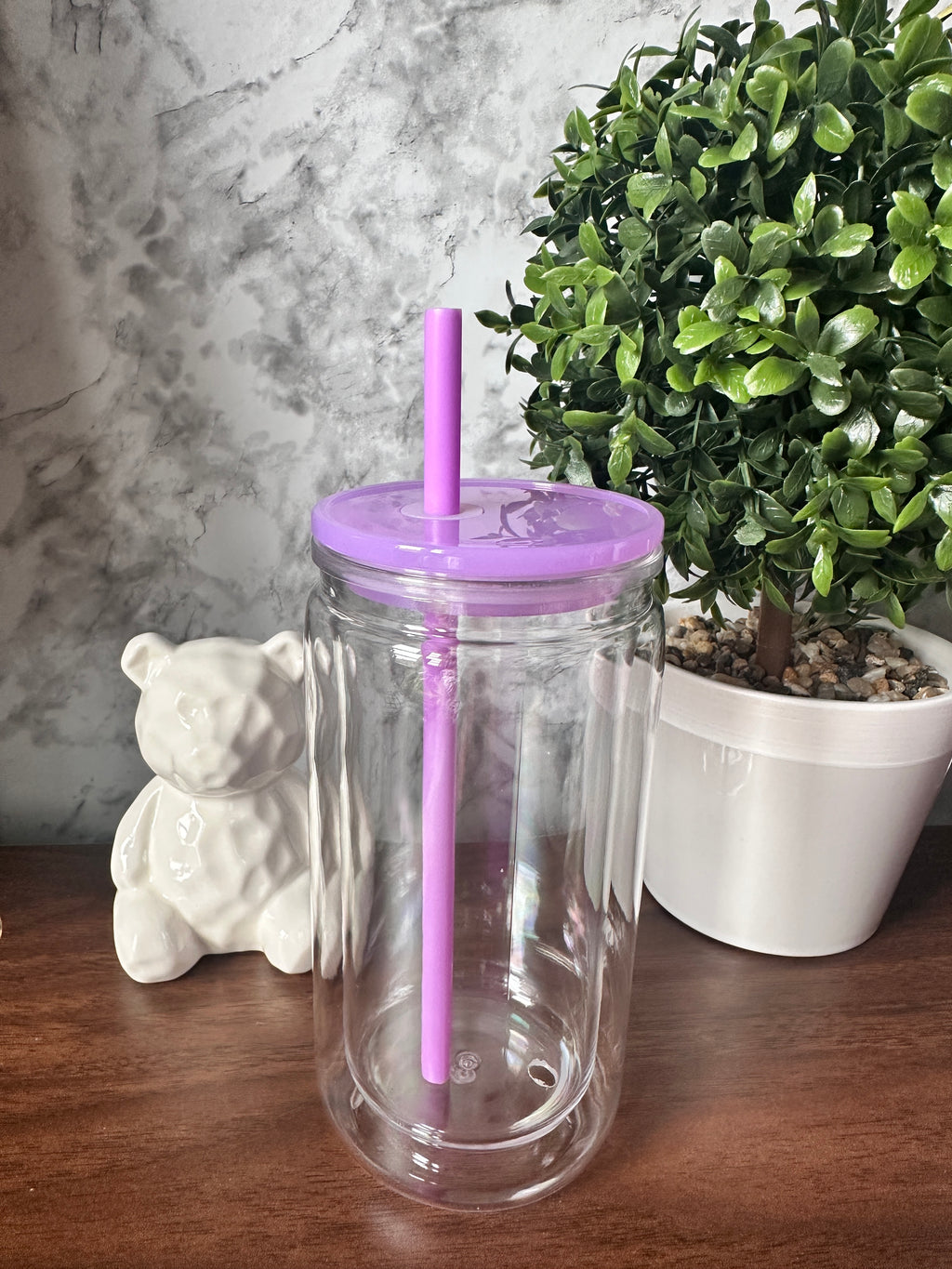 Custom 16 oz Acrylic Snowglobe Tumbler