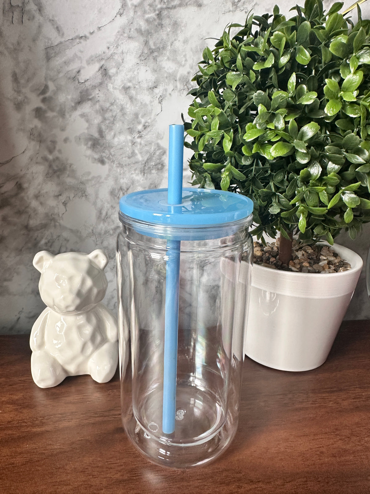 Custom 16 oz Acrylic Snowglobe Tumbler