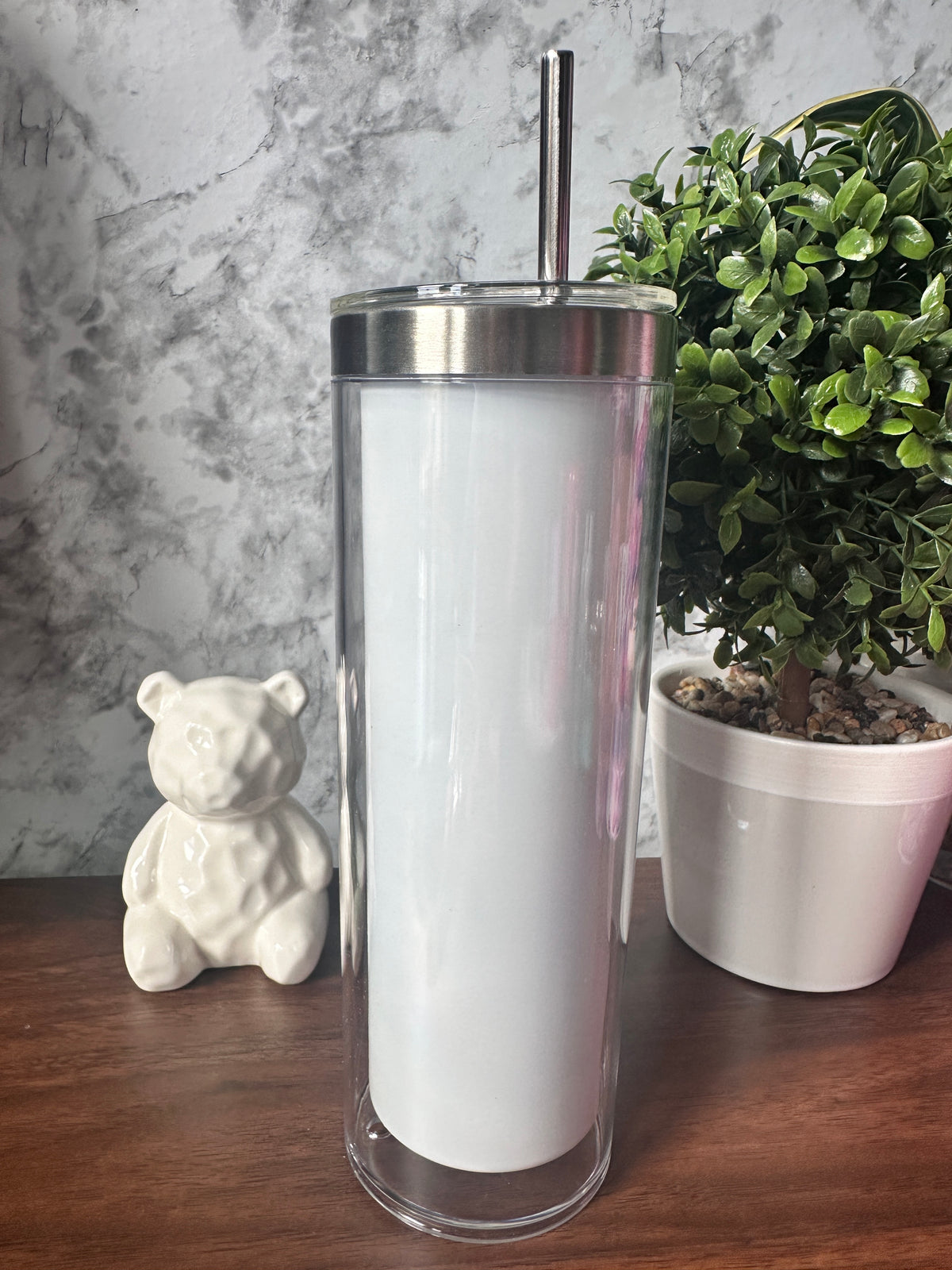 Custom Sublimation Snowglobe-20 Oz Stainless Steel Tumbler